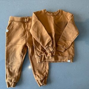 Cozy Kids Brown Sweatshirt and Jogger Set